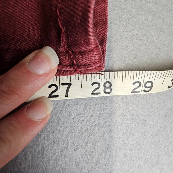 LEVI'S 511 Jeans Kids 16 Regular 30X28 Burnt Henna Red Burgundy Denim Slim Fit - Picture 2 of 8